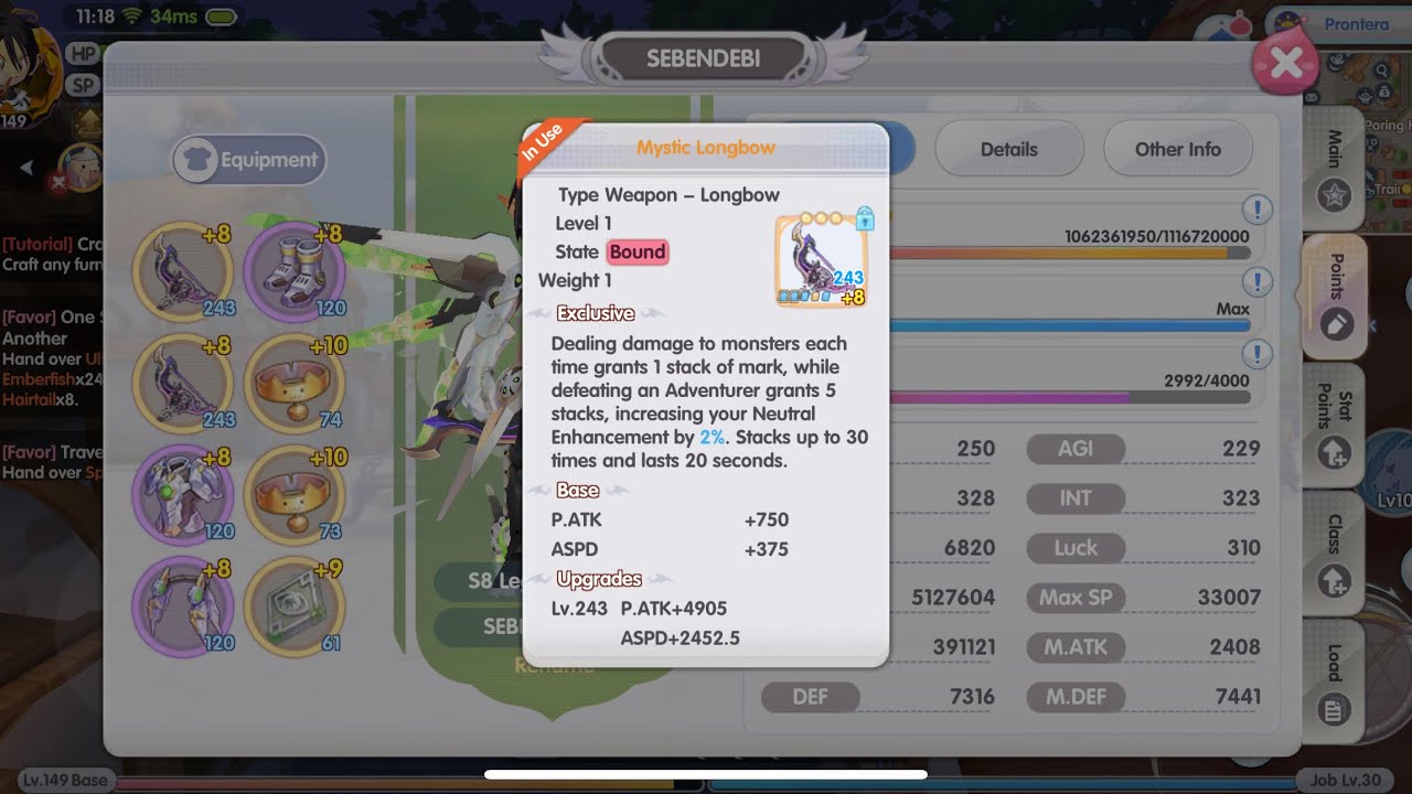 [ROX]SEA | Windhawk | Mystic Longbow | Damage Test | Meta Weapon - YouTube