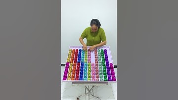 Rainbow Balls Organized to Perfection! 🌈✨ #colorball #tutorial #marblesrace #colorgame  #colorpuzzle