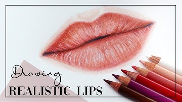 DRAWING REALISTIC LIPS WITH COLORED PENCILS (Timelapse)