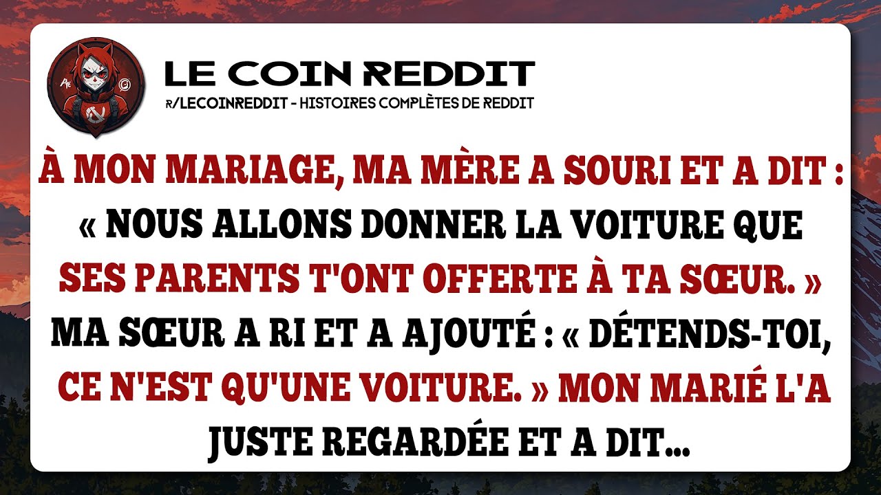 Ma mère donne mon cadeau de mariage à ma sœur. La réponse de mon mari a choqué tout le monde.