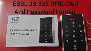 ESSL JS-32E Access Control: How to Delete RFID Cards & Passwords Completely