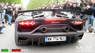 SUPERCARS LEAVING with WILD CROWD   Cars \& Coffee Brescia 2019 Zonda F, Veyron, Huayra, POG's 812