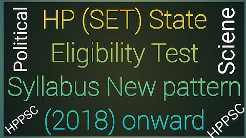 HPPSC SET State Eligibility Test new pattern  Syllabus Fully Explained II Prof Parveen Thakur II