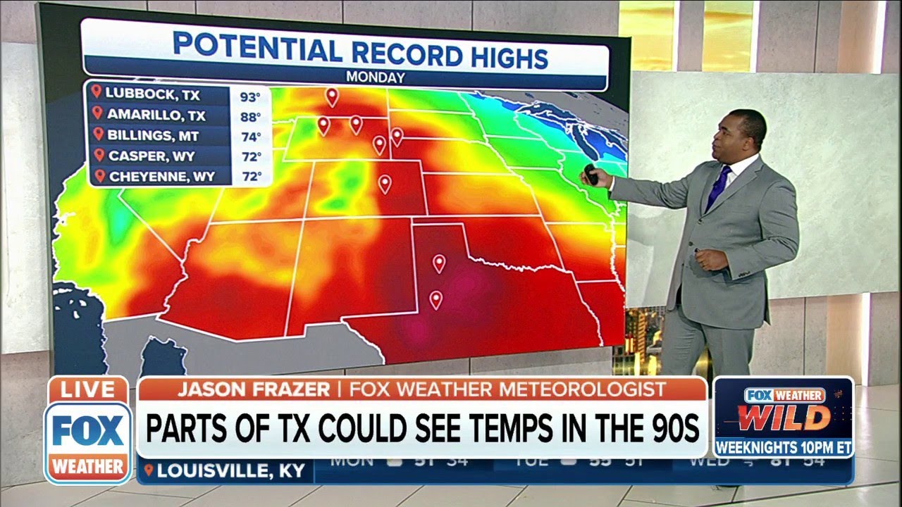 Parts Of Texas Could See Temperatures In The 90s On Monday - YouTube