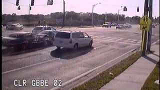 Red light camera rear end accident caught on video