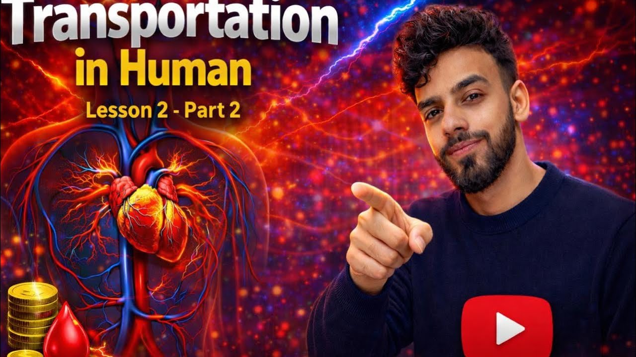 شرح Integrated Science Lesson  2 أولى ثانوي 2026 |  part 2 transportation in human 🔥🔥