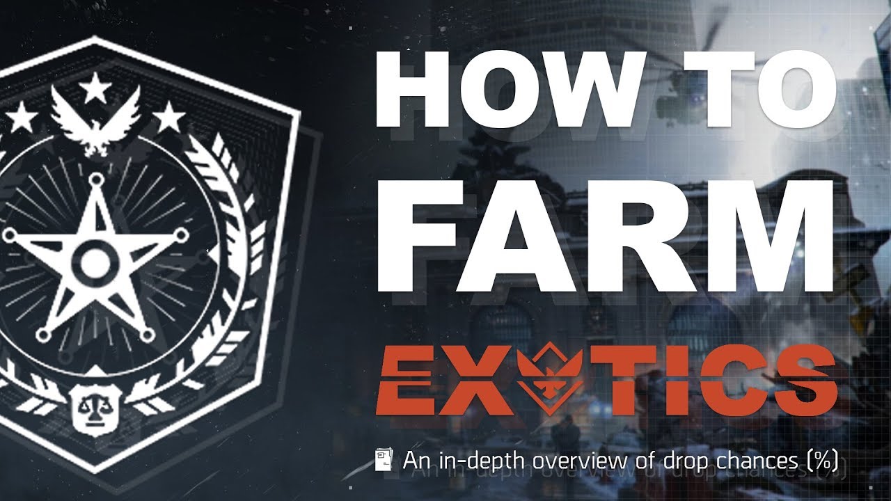 The Complete Guide to Farming Exotics Tom Clancy's The Division YouTube