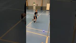 Badminton Front Court with 2 BlazePods Training #shorts