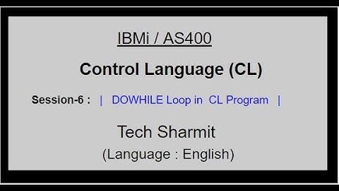 dowhile loop in cl programming   | cl programming in as400 |  loops in cl programming in as400 |