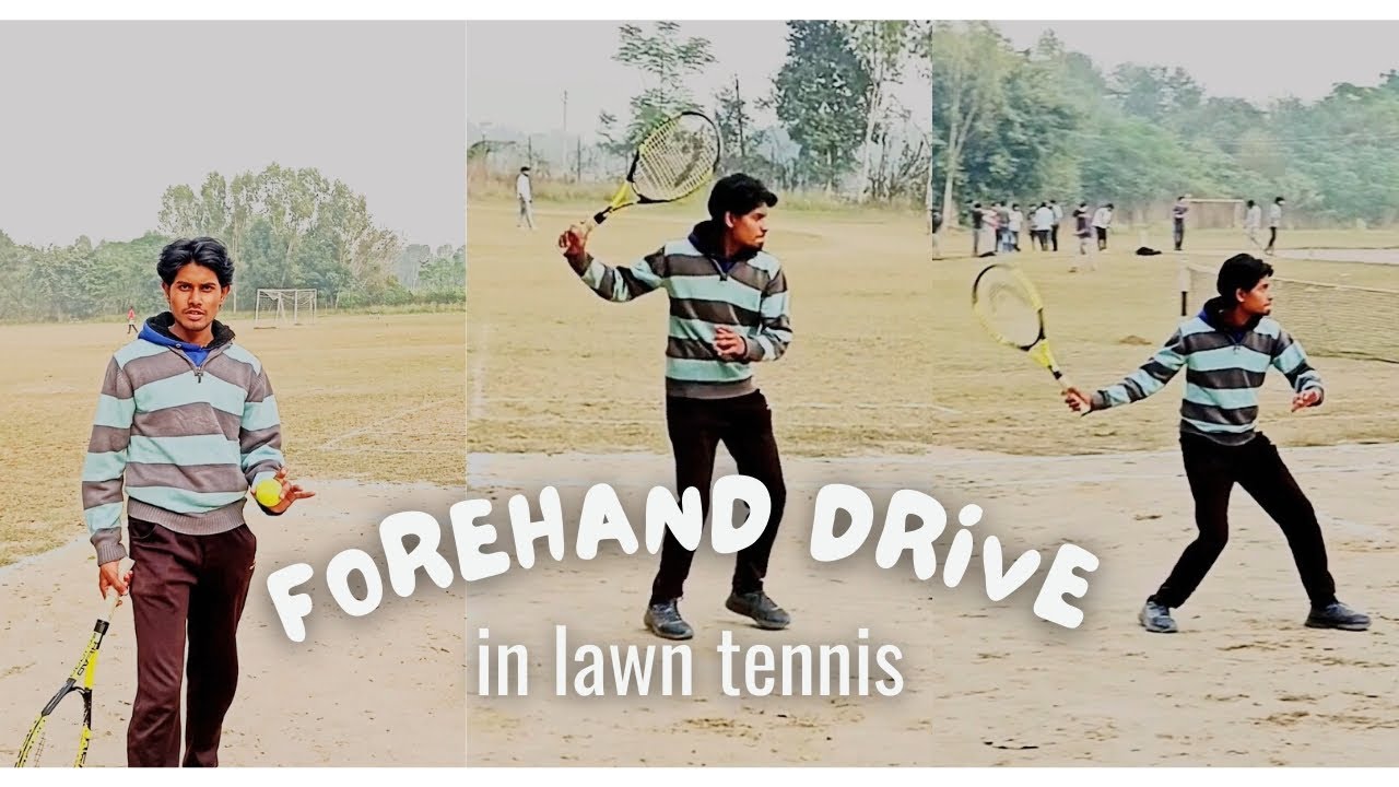 Forehand drive shot in lawn tennis for beginners - YouTube
