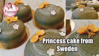 #Princess#cake# Traditional princess cake from Sweden (prinsesstårta)