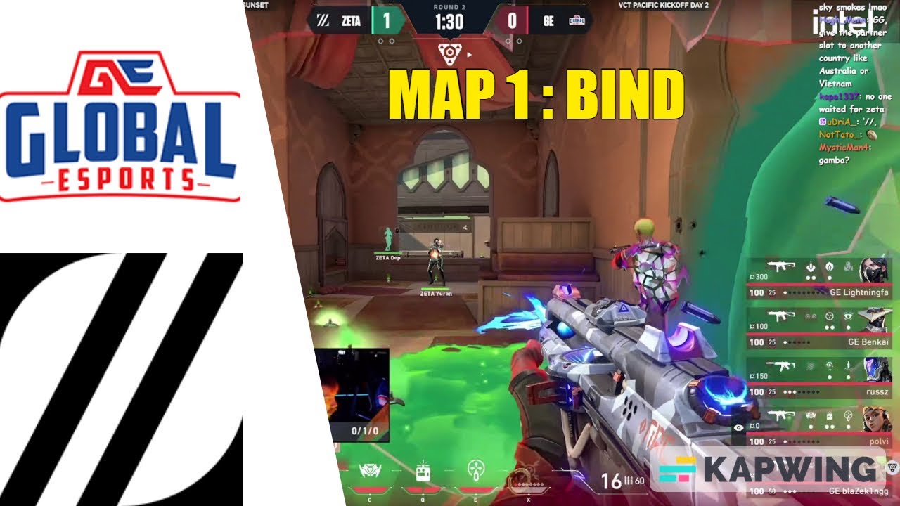 ZETA DIVISION vs GLOBAL ESPORTS | GAME 1 | VCT 2024 - PACIFIC KICKOFF