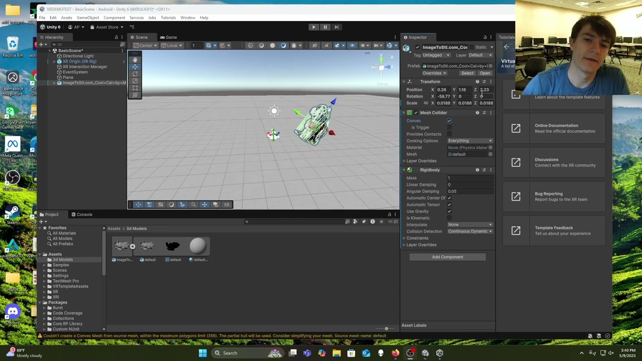 Grabbable Objects in Unity VR