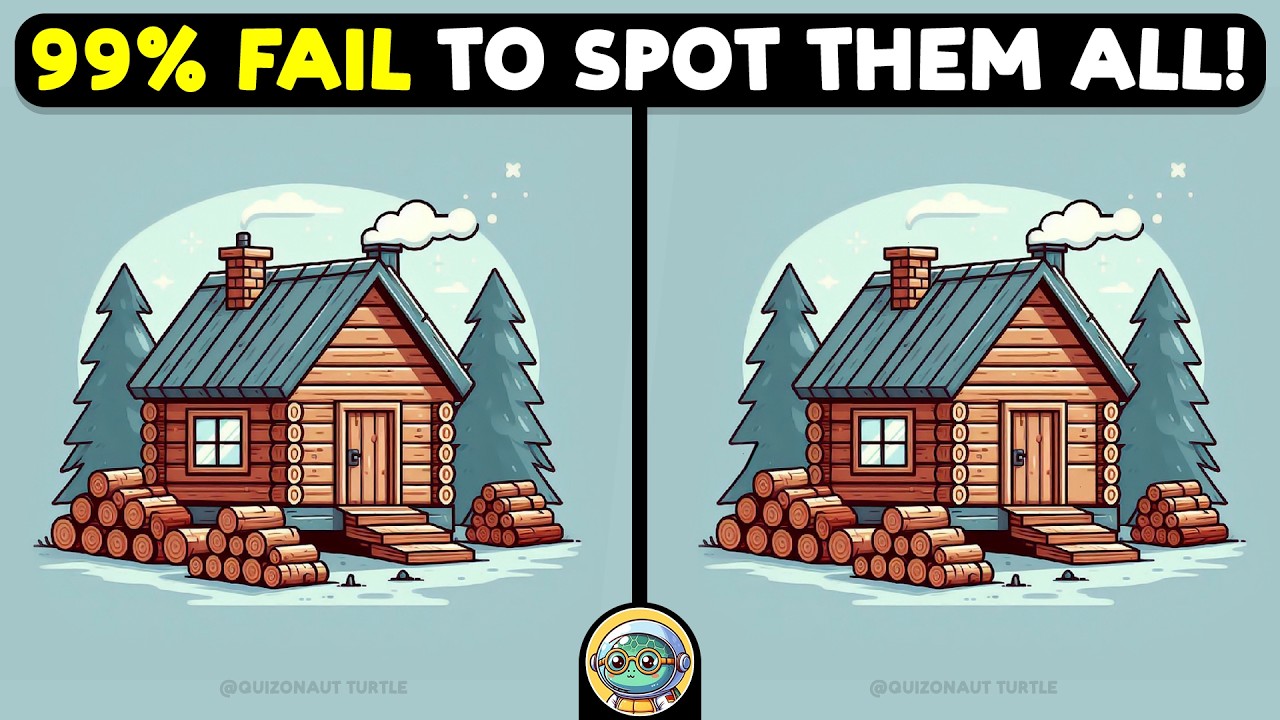 🐢🧩 Find 3 Differences | Your Daily Brain Workout 🧩🐢 | Quizonaut Turtle