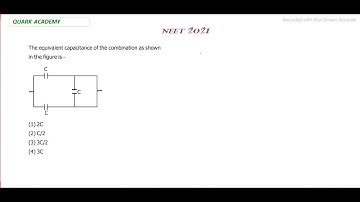 The equivalent capacitance of the combination shown in figure | NEET 2021