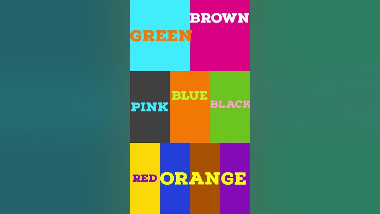Read the color not the word brain challenge youtube