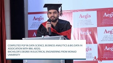 Udit Bhola, Data Scientist, HDFC Life sharing experience @Aegis School of Data Science