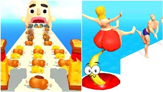 Sandwich Runner, Squeezy girl 3D All Levels Gameplay Walkthrough Android Mobile Games