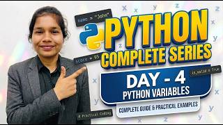 Day-4|COMPLETE PYTHON SERIES|VARIABLES|With Practical Questions