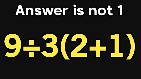 9÷3(2+1) = ❓ / Simplify algebraic expression / PEMDAS rules maths question