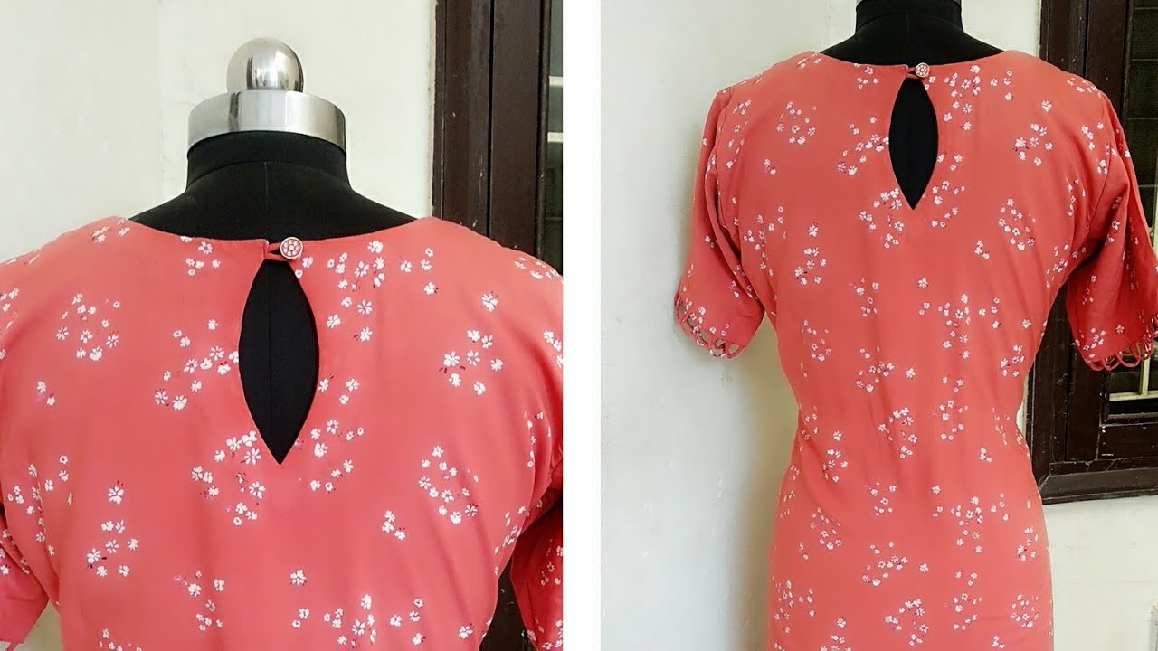 Back less kurti neck design making @creativesew - YouTube