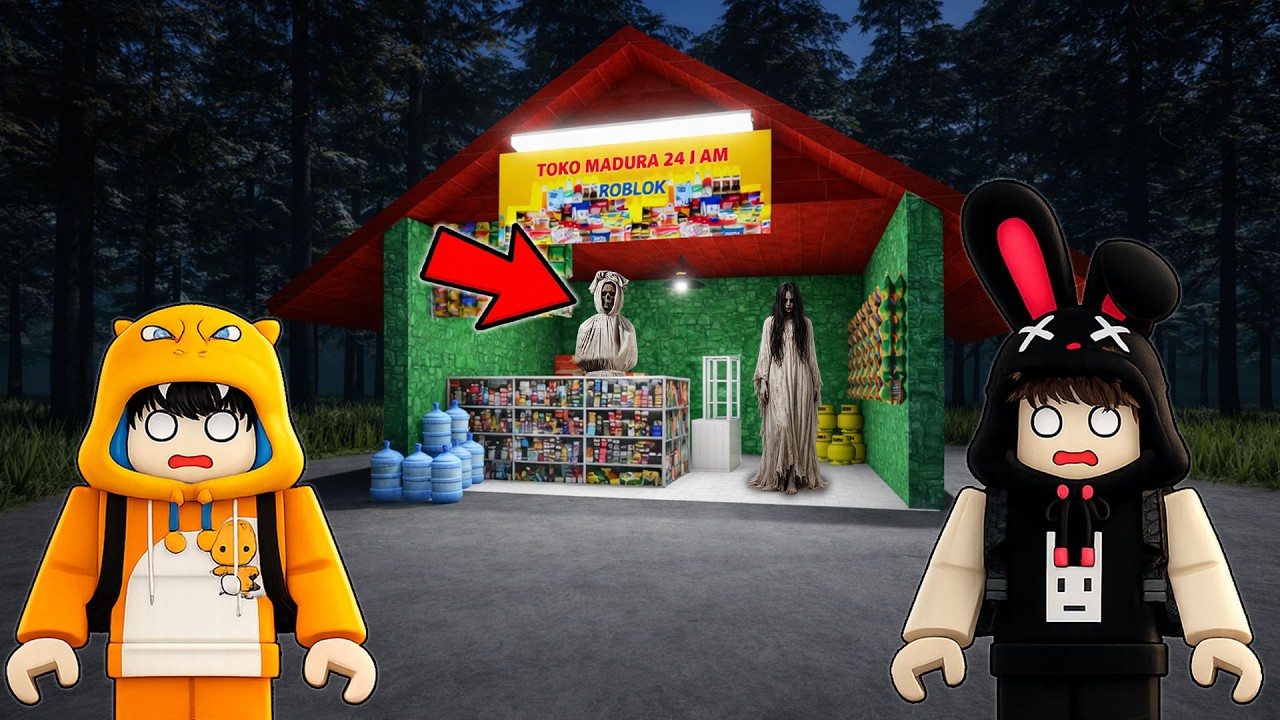Ferix, Kezri Dan Ciko Jualan Di Toko Madura Tapi Di Teror Hantu! ROBLOX