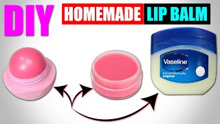 HOMEMADE LIP BALM/HOW TO MAKE LIP BALM WITH VASELINE/HOW TO MAKE LIP BALM AT HOME/DIY LIP GLOSS EASY