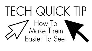 Tech Quick Tips ~ Make Your Mouse Pointer Easier To See