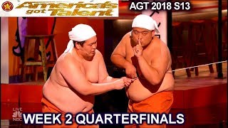 Yumbo Dump Comedy Duo Simon TOOK BACK his X  QUARTERFINALS 2 America's Got Talent 2018 AGT
