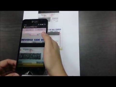 Scanning PDF417 on the reverse side of ID Card via Fun2D Barcode Scanning Mobile SDK