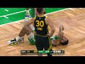 Jayson Tatum &amp; Derrick White shaken up after colliding with Steph Curry | NBA on ESPN