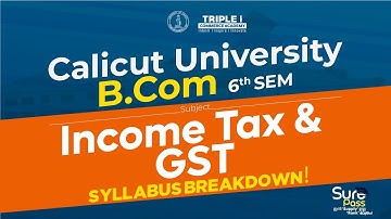 Calicut University B.Com 6th Sem | Income Tax & GST Syllabus Breakdown