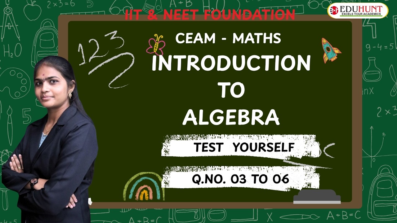 4 .INTRODUTION TO ALGEBRA | TEST YOUR SELF  | QS.NO -03-06 | MATHS| 6TH CLASS| #eduhunt