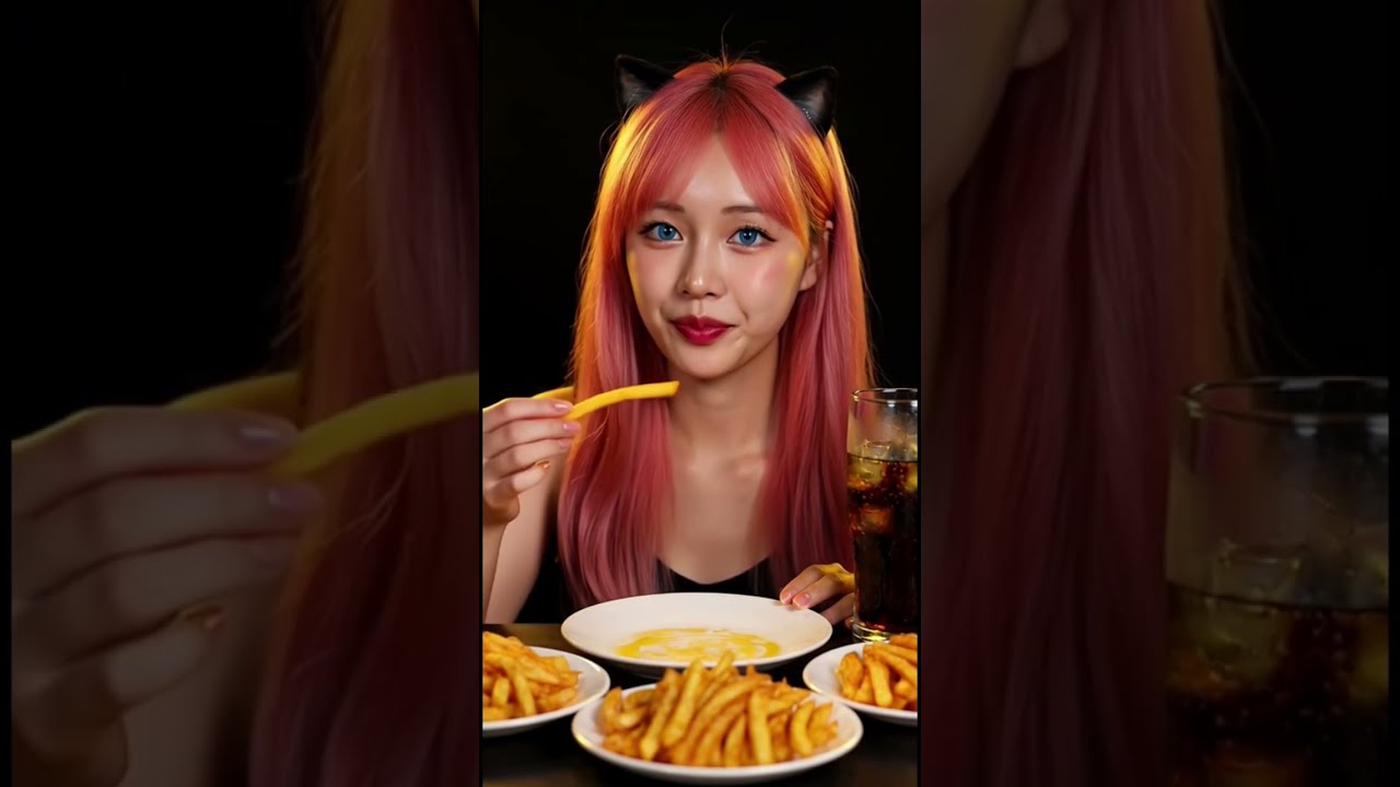 ASMR MUKBANG | catgirl enjoys delicious fried chicken