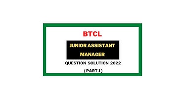 BTCL Junior Assistant Manager Question Solution 2022 || Part 1 || EEE Job Preparation in Bangladesh