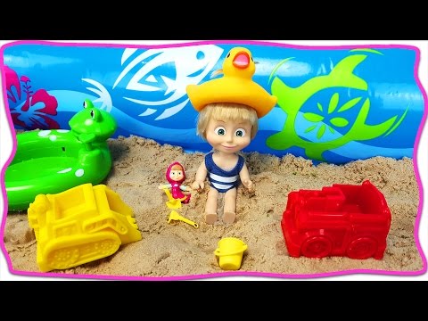 Лепим пасочки Маша с бассейном и кругом ИграШоуТВ