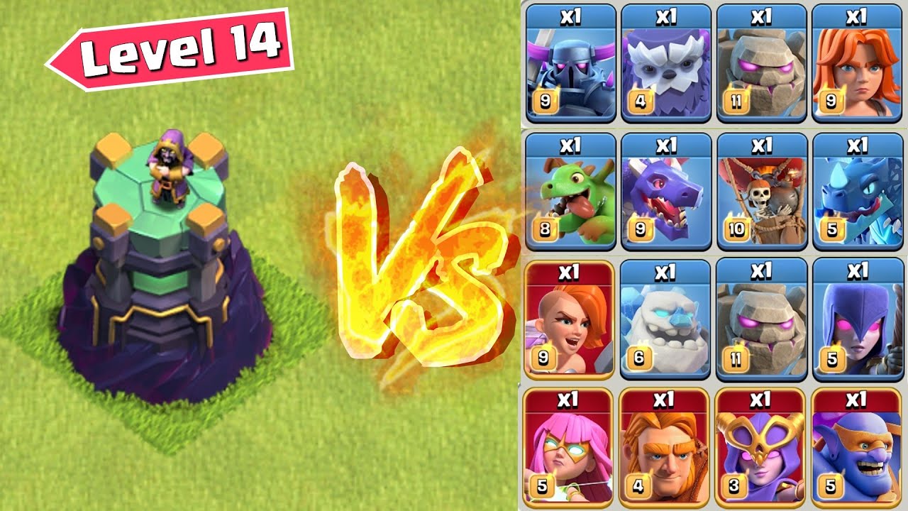 *Max* Wizard Tower vs All Max Troops - Clash of Clans