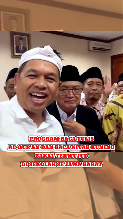 Bakal Terwujud Program Baca Tulis Al Qur'an dan baca kitab kuning di sekolah Jawa Barat #news
