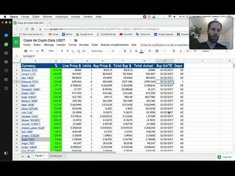 Crypto-monnaies comment utiliser une feuille excel Google Spreadsheet avec calcul dynamique des gain