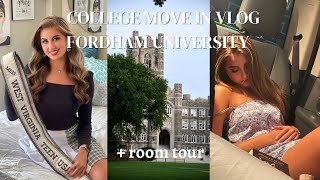 Vlog 12: COLLEGE MOVE IN VLOG | Fordham University | Freshman year move in vlog and dorm tour