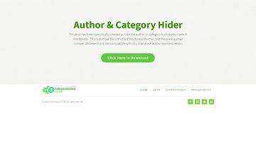 Hide Author Info and Categories On WordPress Posts & Pages