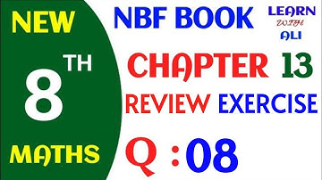 class 8 math review exercise 13 q 8 | class 8 math nbf review exercise 13 question 8
