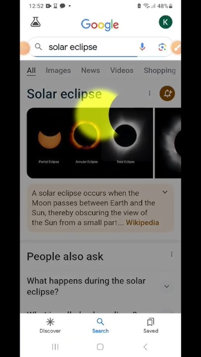 (Google latest update) you can watch the solar eclipse animation - YouTube