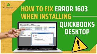 How To Fix Error 1603 When Installing QuickBooks Desktop? | MWJ Consultancy