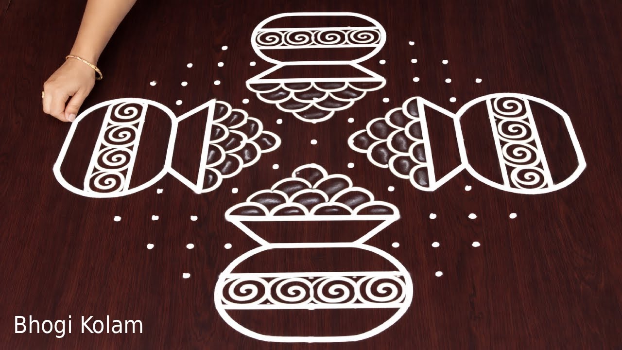 New Sankranthi Muggulu 15 To 3 Dots