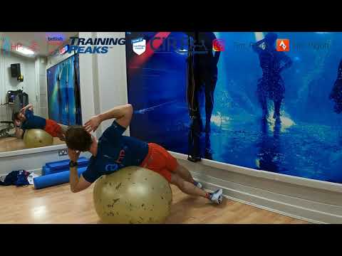 Gym ball side raise