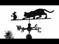 Флюгер с анимацией Кот и Мышь с подсветкой