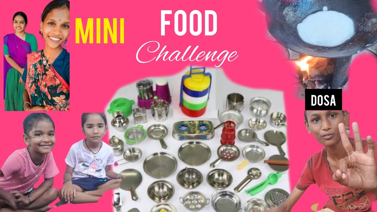 Mini Cooking Challenges mini food challenge 🥰😋#youtuber #vlog #food #familyfriends # ...