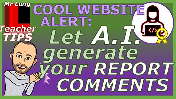 Cool Website Alert | Let A.I. generate your report comments