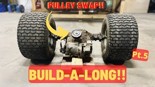 Riding Mower BuildALong — Pt. 5 — Rear Axle Pulley Swap